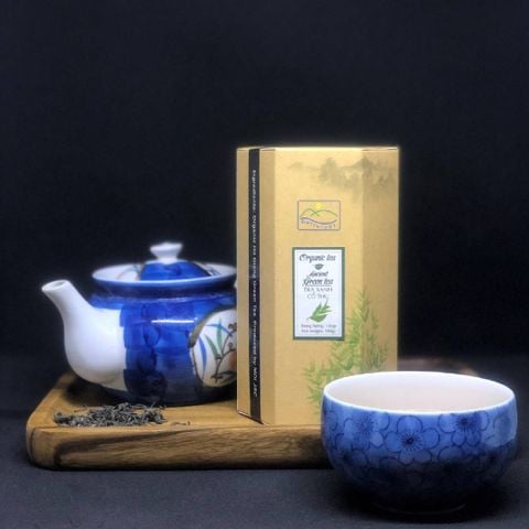  Trà xanh hữu cơ Hà Giang hộp giấy  Organic Green Tea Hagiang in tin 