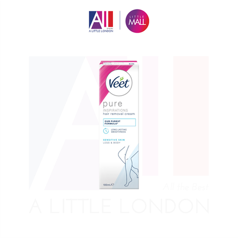 [THANH LÝ] Kem tẩy lông chân, body da nhạy cảm Veet Pure Inspirations Sensitive Skin Body & Legs Hair Removal Cream 100ml (Bill Anh)
