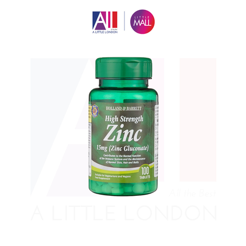 100 Viên uống kẽm Holland & Barrett ZinC Gluconate 15mg (Bill Anh)