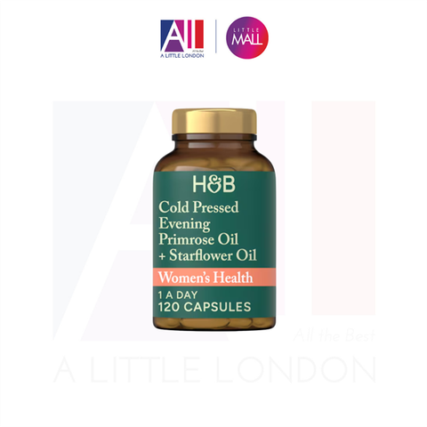 120 Viên uống tinh dầu hoa anh thảo và Vitamin B6 Holland & Barrett Cold Pressed Primrose Oil and Starflower Oil (Bill Anh)