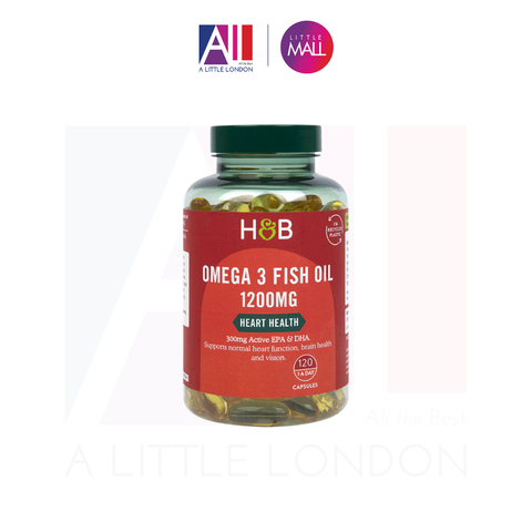 120 Viên dầu cá Holland & Barrett Omega 3 Fish Oil 1200mg Active EPA/DHA 300mg (Bill Anh)