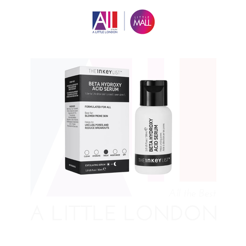 Tinh chất tẩy da chết peel da BHA The INKEY List Beta Hydroxy Acid Exfoliant 30ml (Bill Anh)