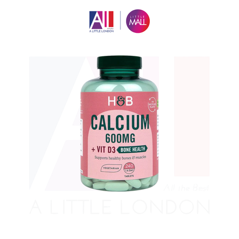 240 Viên uống bổ sung Canxi Holland & Barrett Calcium 600mg & Vitamin D (Bill Anh)