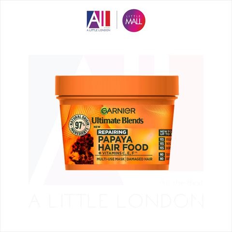 Mặt nạ dưỡng tóc phục hồi hư tổn Garnier Hair Food Papaya & Amla 3-in-1 Hair Mask 400ml (Bill Anh)