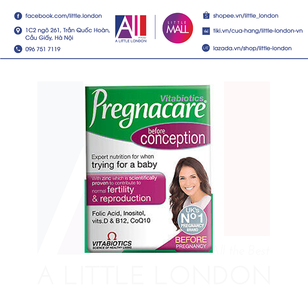 Bổ Sung Vitamin Trước Khi Mang Thai Vitabiotics Pregnacare Before Conc