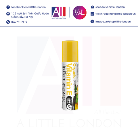 Son dưỡng môi Dr.Organic Vitamin E Lip Balm SPF15 5.7ml (Bill Anh)
