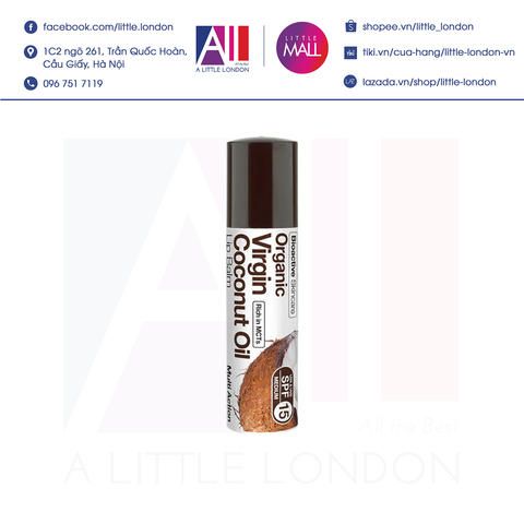 Son dưỡng môi Dr.Organic Virgin Coconut Oil Lip Balm SPF15 5.7ml (Bill Anh)