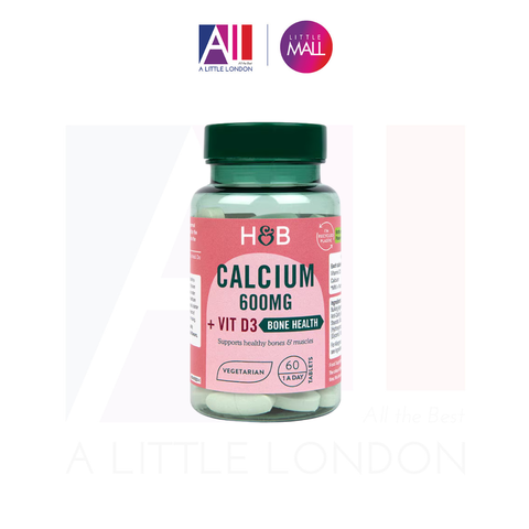 60 Viên uống bổ sung Canxi Holland & Barrett Calcium 600mg & Vitamin D (Bill Anh)