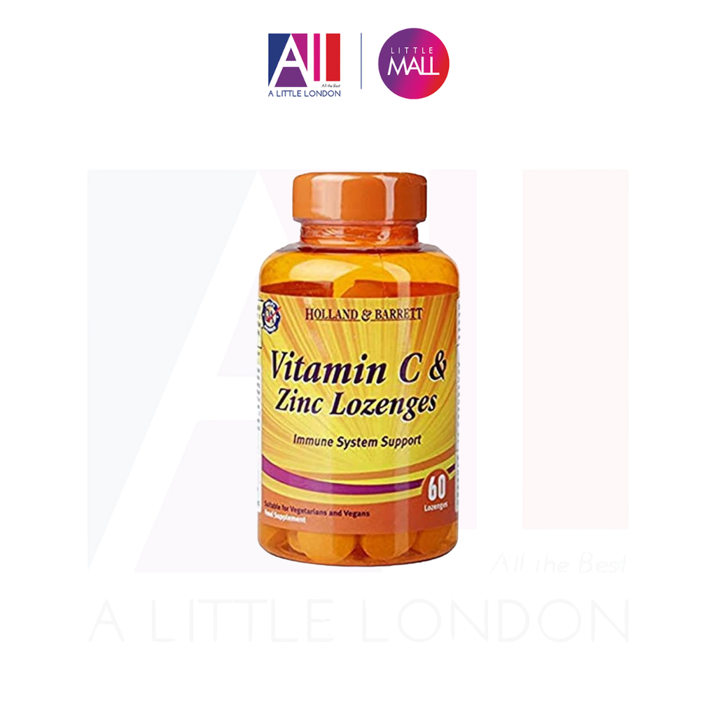 60 Viên uống cải thiện mụn sáng da Holland and Barrett Vitamin C & Zinc Lozenges (Bill Anh)