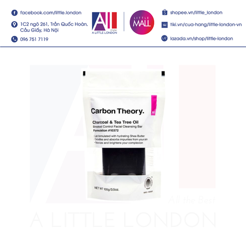 Bánh rửa mặt trị mụn Carbon Theory Breakout Facial Cleansing Bar (Bill Anh)