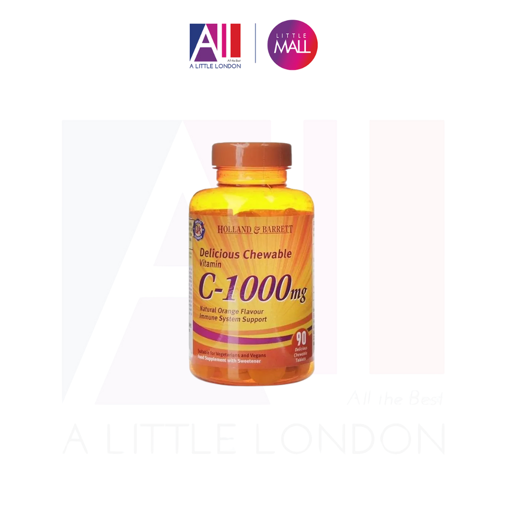 90 Viên nhai Vitamin C Holland & Barrett Chewable Vitamin C 1000 mg (Bill Anh)