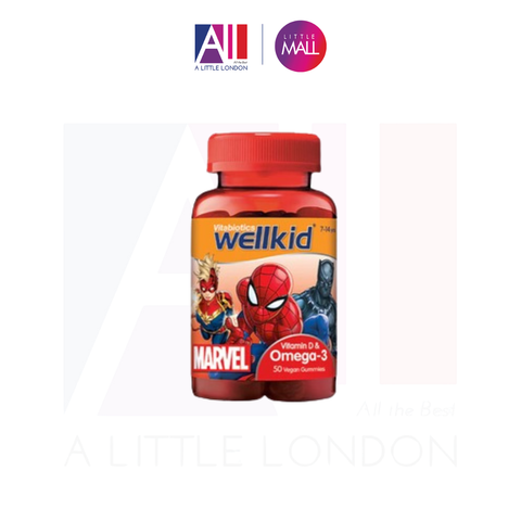 50 Viên Kẹo dẻo bổ sung Vitamin Vitabiotics Wellkid Vitamin D & Omega 3 7-14years (Bill Anh)