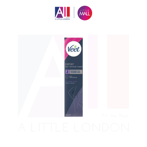 Kem tẩy lông chân, body Veet Expert All Skin Types Body & Legs Hair Removal Cream 200ml (Bill Anh)