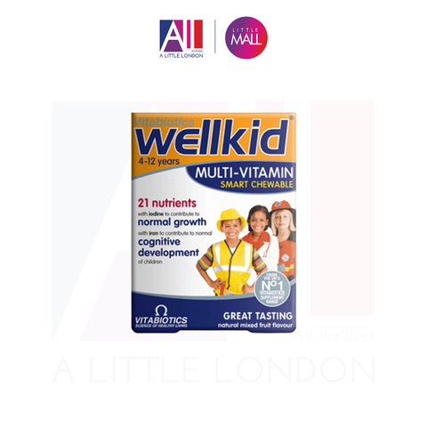 30 Viên nhai Vitabiotics Wellkid Multi-Vitamin Smart Chewable (Bill Anh)