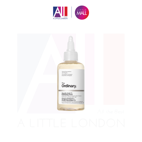 [KHÔNG VỎ] Nước hoa hồng tẩy da chết AHA The Ordinary Glycolic Acid 7% Exfoliating Toner 240ml (Bill Anh)