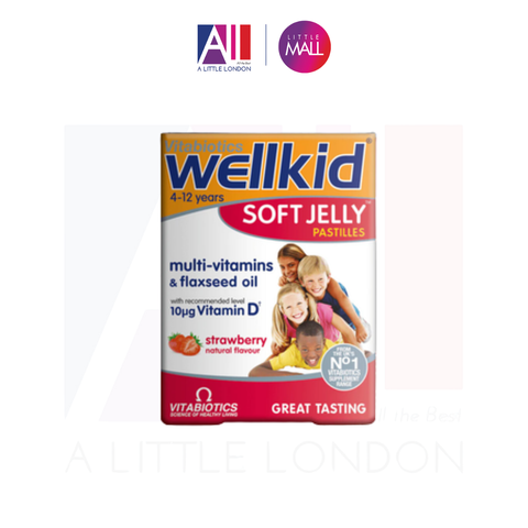 30 Viên Kẹo dẻo bổ sung Vitamin Vitabiotics Wellkid Multi Vitamin Soft Jelly 4-12years (Bill Anh)
