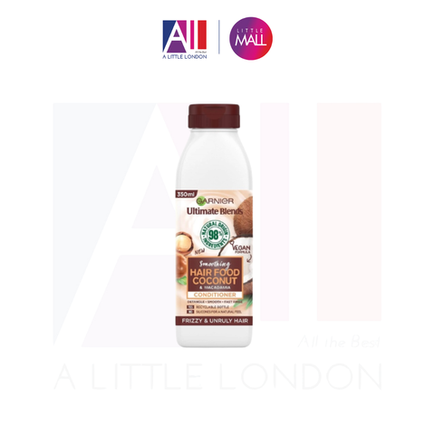 Dầu xả cho tóc xoăn bồng bềnh Garnier Hair Food Coconut & Macadamia Conditioner 350ml (Bill Anh)