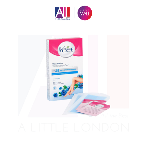 Tẩy lông da nhạy cảm Veet Wax Strips With Easy Gel 20 miếng (Bill Anh)