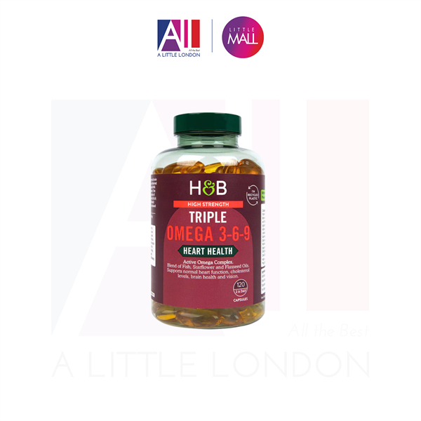 120 Viên uống bổ sung Omega Holland & Barrett Triple Omega 369 Active Omega Complex (Bill Anh)