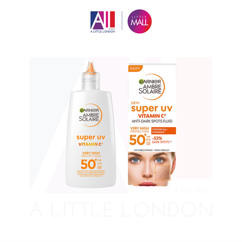 Kem chống nắng bảo vệ da tối đa Garnier Ambre Solaire New Super UV Vitamin C Anti-Dark Sports Fluid SPF50+ 40ml (Bill Anh)