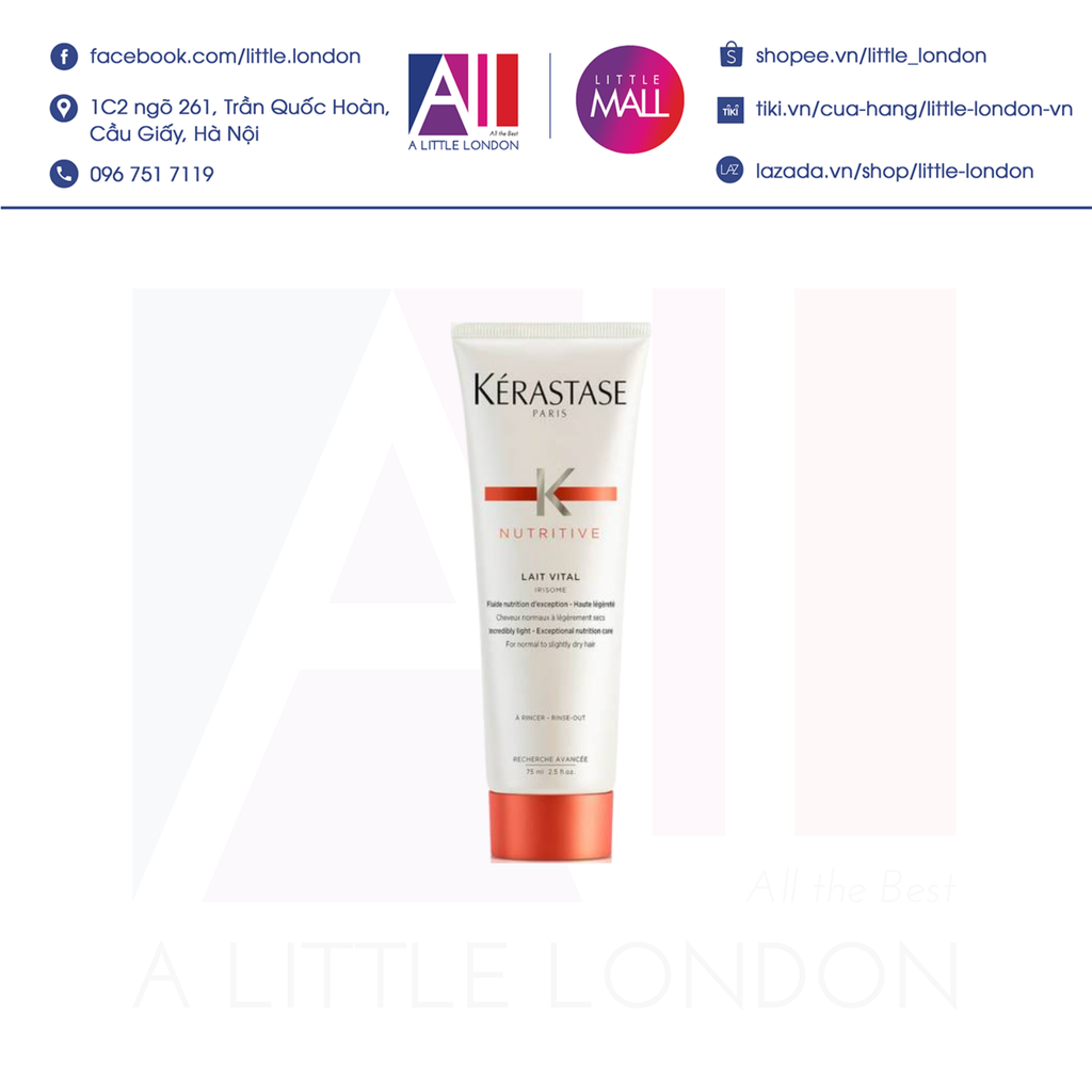 Dầu xả cho tóc khô Kérastase Lait Vital 75ml (Bill Anh)