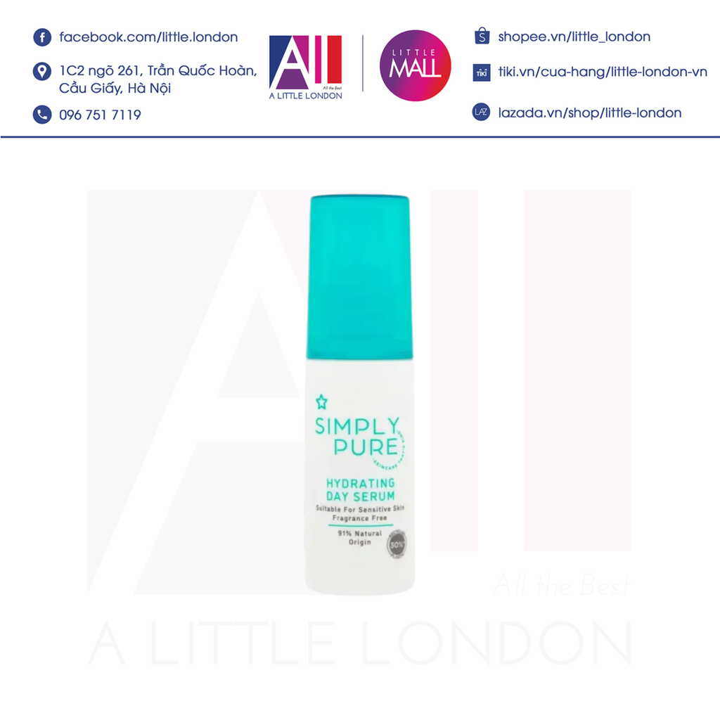 Tinh chất dưỡng cấp ẩm Simply Pure Hydrating Day Serum 50ml (Bill Anh)