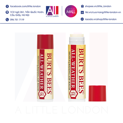 Son dưỡng môi Burts Bee All Weather SPF 15 (Bill Anh)