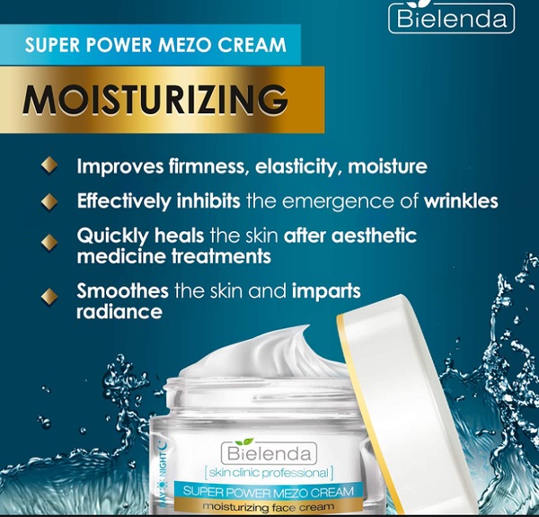 Kem cấp ẩm Bielenda Super Power Mezo Cream Facial Hidratante Bill Anh