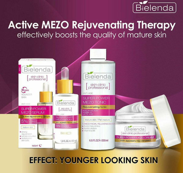 Nước hoa hồng Bielenda Super Power Mezo Tonic 200ml (Bill Anh)