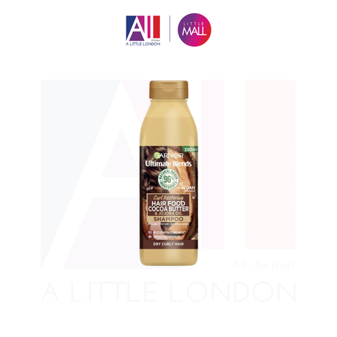 Dầu gội cho tóc xoăn khô Garnier Hair Food Cocoa Butter & Jojoba Oil Shampoo 350ml (Bill Anh)