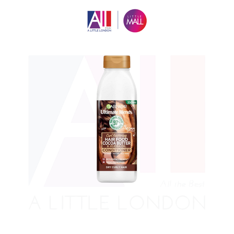 Dầu xả cho tóc xoăn, khô Garnier Hair Food Cocoa Butter & Jojoba Oil Conditioner 350ml (Bill Anh)