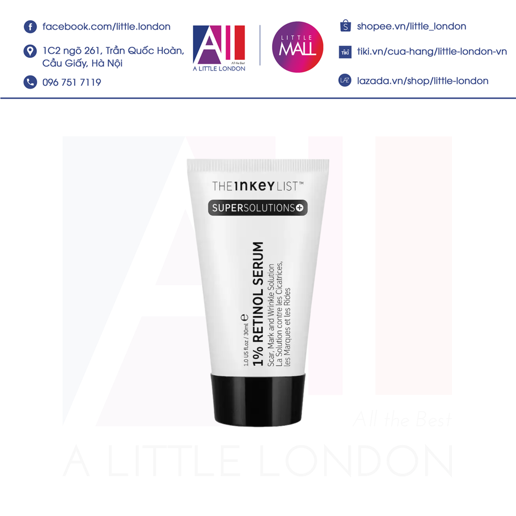 Tinh chất chống lão hóa The INKEY List SuperSolutions 1% Retinol 30ml (Bill Anh)