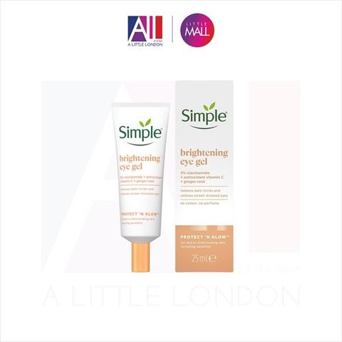 Kem mắt Simple Protect 'N' Glow Brightening Eye Gel 25ml (Bill Anh)