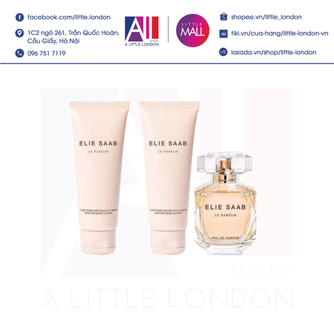 Nước hoa Elie Saab Le Parfum 50ml, Body Lotion 75ml, Gel Cream 75ml (Bill Anh)