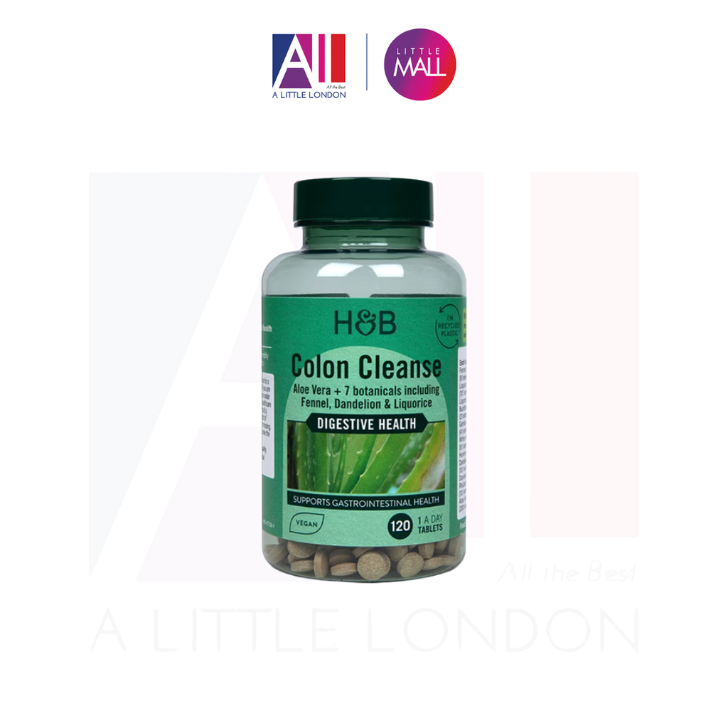 120 Viên uống thải độc Holland & Barrett Aloe Vera Colon Cleanse (Bill Anh)
