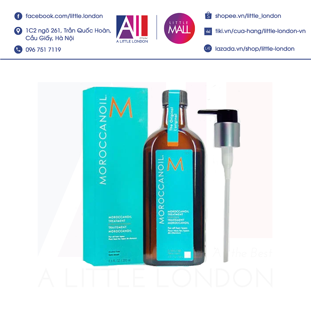 Tinh dầu dưỡng tóc sáng màu Moroccanoil Treatment 200ml (Bill Anh)