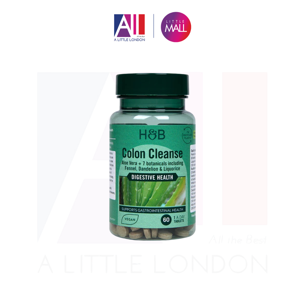 60 Viên uống thải độc Holland & Barrett Aloe Vera Colon Cleanse 330mg (Bill Anh)