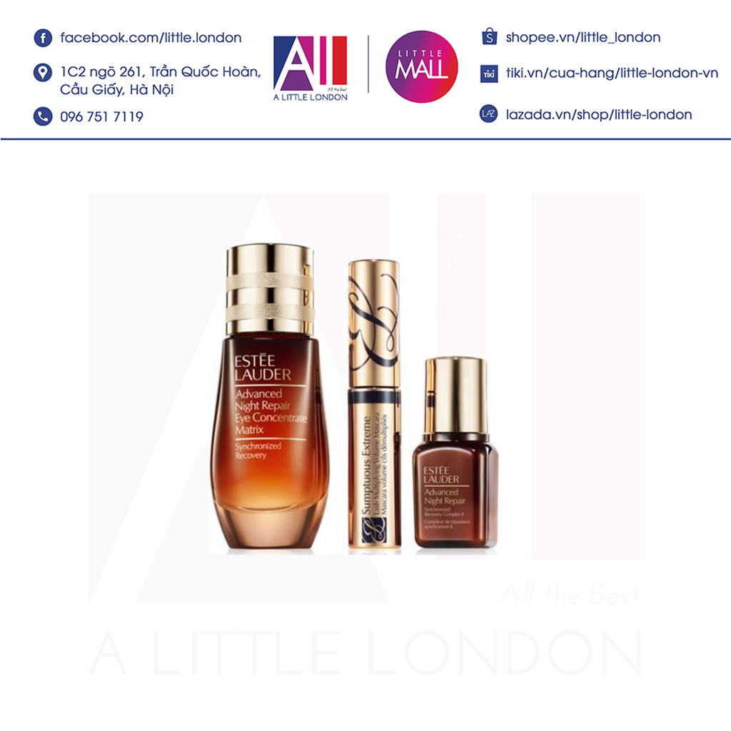 Set dưỡng mắt Estee Lauder Advanced Night Repair Eye Matrix Serum 15ml, Advanced Night Serum 7ml, Mascara Fullsize (Bill Anh)
