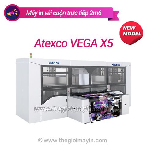 Máy in vải cuộn khổ 2m6 Atexco VEGA X5 Mực hoạt tính