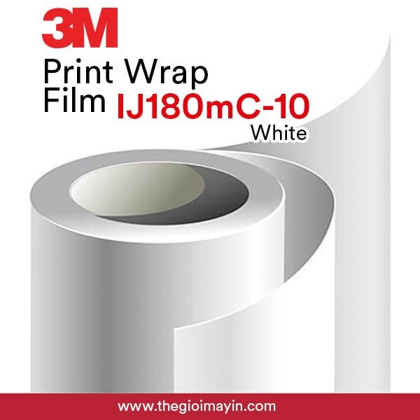 Decal 3M có rãnh thoát khí IJ180mC-10 Trắng 3M™ Print Wrap Film IJ180mC-10, White