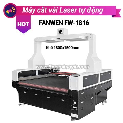 Máy cắt vải laser tự động Fanwen FW 1816 (2 đầu cắt)