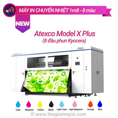 Máy in chuyển nhiệt 1m8 Atexco Model X Plus 8 màu