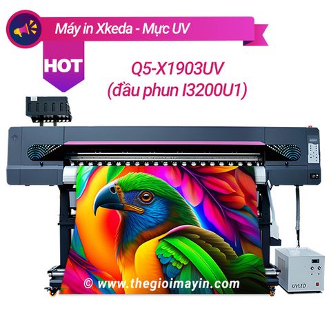 Máy in UV cuộn XKEDA Q5-X1903UV khổ 1m8