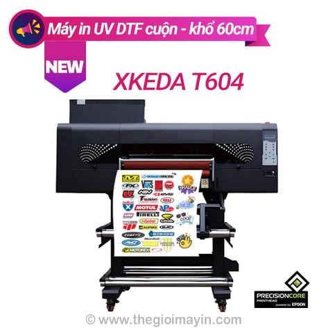 Máy in UV DTF cuộn khổ 60cm XKEDA T604