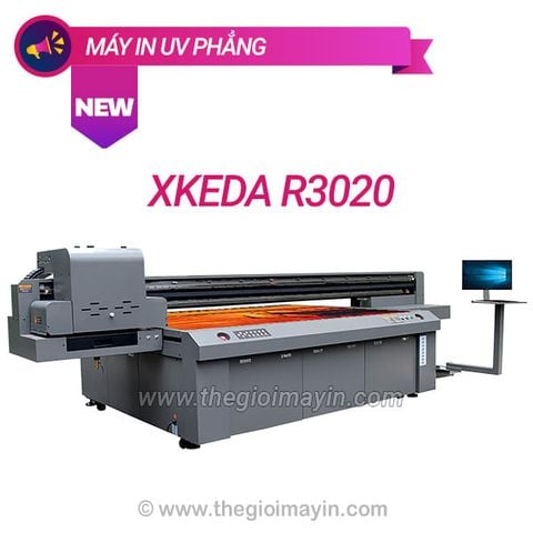 Máy in UV phẳng Xkeda R3020 đầu Ricoh Gen5