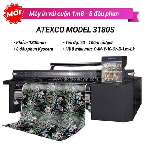 Máy in vải cuộn khổ 1m8 Atexco Model 3180S (8 đầu)
