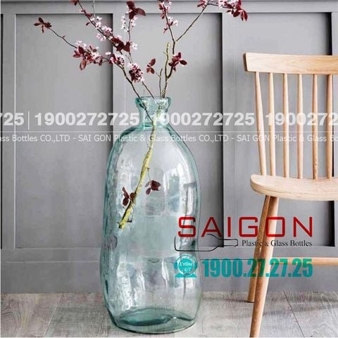 Bình Hoa Thủy Tinh Tái Chế Vidrios San Miguel ARRON Simplicity Cao 73cm | VSM V4648 , Nhập Khẩu Tây Ban Nha