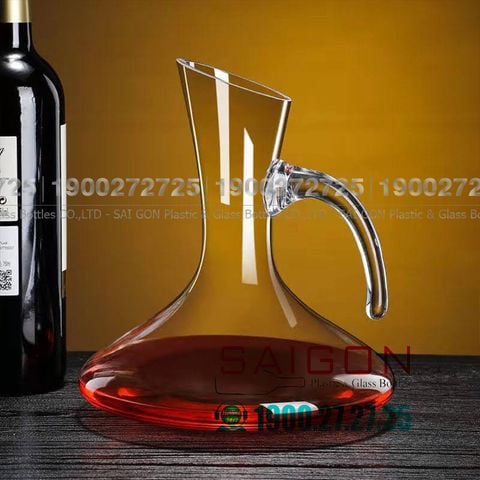 Bình Rót Rượu Thủy Tinh King Dealay Decanter 1200ml | JX9007 , Thủy tinh Cao Cấp