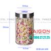 Hũ Thủy Tinh Delisoga Glass Sealed Jar 1650ml , Nắp Inox 304 | HMFG60-1650 ,Thủy Tinh Cao Cấp