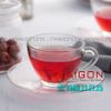 Bộ Tách Thủy Tinh Ocean Cosmo Tea Cup 230ml ( Đĩa + Tách ) | Ocean ( P00671+ P00640 ) , Thủy Tinh Nhập Khẩu Thái Lan